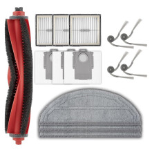 Accessoiresets voor de voor Q10 S5/X5/X5+ Robotstofzuiger: Hoofdborstel, Zijborstel, Filter, Dweil, Stofzak (14 Stuks)