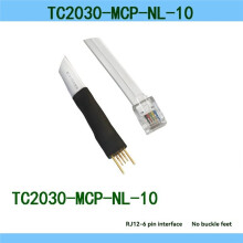 TC2030-MCP-NL-10 Câble Sans Pattes à 6 Broches avec Fiche Modulaire RJ12 pour Câble à Broches à Ressort de Type " Plug-Of-Cloils "