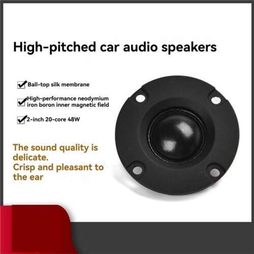 2 Unidades de Tweeter de 50 mm (2 Polegadas), 20 Núcleos, 4 Ω, 8 W, com Ímã Interno para Uso em Carro. 1
