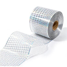 50yd Holographic Honeycomb Silver Ribbon Homecoming Mums Supplies 3in Wide,for Mums& Garters Braids, Games, DIY Crafts