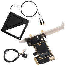 M.2 NGFF to PCIe Adapter Card with Magnetic Antenna Wireless Network Card Converter for AX210/AX200 Wireless WiFi Card