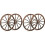 Conjunto de 4 Rodas de Carroça de Madeira de 30 cm (12 Polegadas), Decoração Rústica Ocidental para Casa e Bar 1