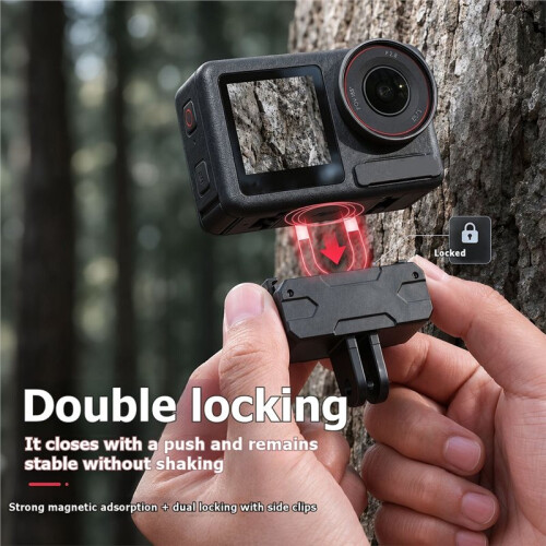 Magnetic Quick Release Mount for  Osmo Action 5/6 Universal Two Claw & 1/4" Thread Dual Interface Adapter B 1