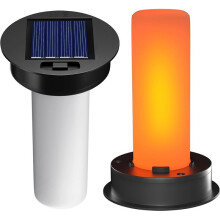 2 Pack Solar Light Replacement Top, Flickering Flame LED Waterproof Fits 2.48-2.75 in Openings Lanterns, for Air Balloon