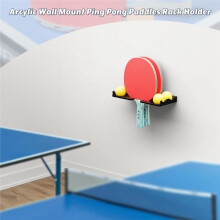 Table Tennis Paddle Holder Table Tennis Paddle Wall Mount Shelf Rack Table Tennis Racket Display Black