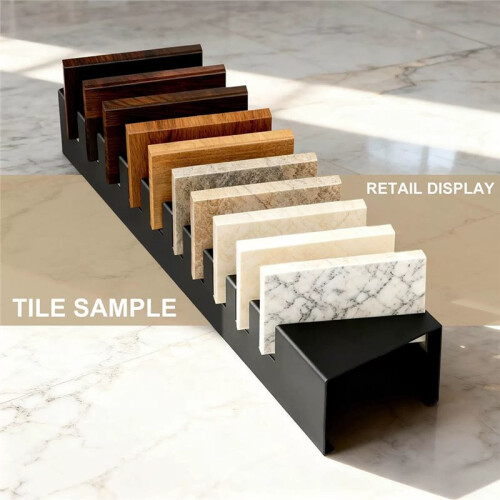 Standing Tile Sample Holder Iron Display Shelf for Ceramic Tile Store Floors and Countertop Presentation 2