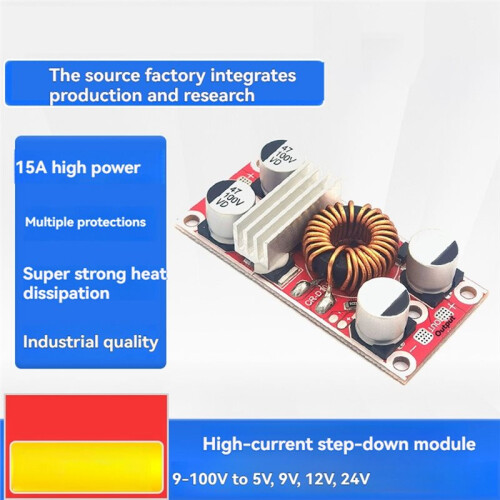 - High Voltage Step-Down Module 100V to 5V Continuous 15A High Power High Current Power Supply Regulator Module 2