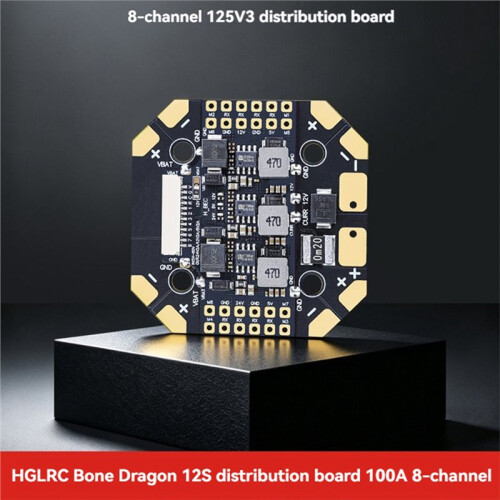 100A PDB Board 8-Channel 12S V3 Power Distribution Board GH1.25 Connector -Board 3-BEC for Flight Controller 1