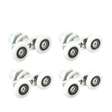 4PCS Shower Door Rollers - Replacement Wheels for Sliding Glass Bathroom Shower Enclosure 25mm Options
