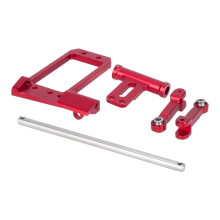 Verbessern Sie Ihren RC-Crawler: BTA-Servohalterung Aus Metall für Lenkgestänge mit Portalachse (Rot)