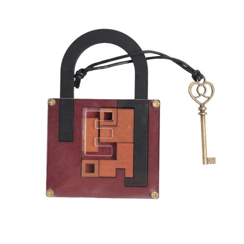 High Difficulty Level IQ Lock Puzzle Classic Wooden Brainteaser Puzzles Game for Adults 1
