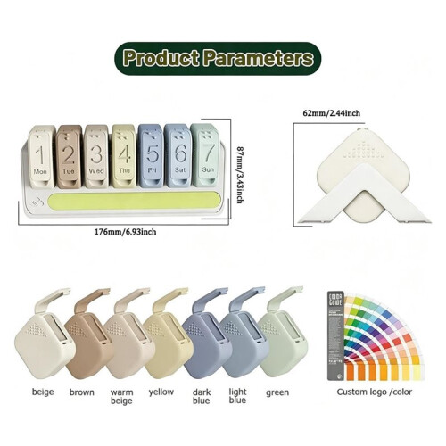Pill Box 7 Day: Non-Slip Luminous Large Capacity Silicone Pill Container for Easy Organization 1