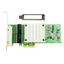 I350-T4A2 PCIe X4 Adaptador de Servidor de Tarjeta de Red Gigabit Ethernet RJ45 de 4 Puertos y 1000 Mbps para NIC LAN con Chipset para I350