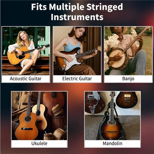2-Pack Gitarrcapo med 10 Plektrum Gitarrplektrum för Akustisk ELgitarr Ukulele