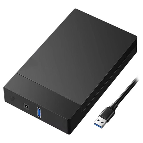 Caixa Externa para Disco Rígido  de 3,5 Polegadas com USB 3.0, Suporta HDDs de Até 10 TB, Adaptador de Alta Velocidade para PC e Laptop, Plugue