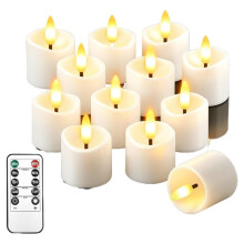 12 Pack Small Rechargeable Flameless Candles with Remote Timer Tea Lights,for Halloween Wedding Party Home Decor