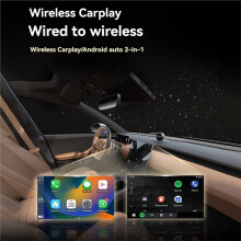 Car Baby Monitor Wireless CarPlay & Android Auto Voice Control 5GHz WiFi Super Wide Angle Baby Monitor with Stand