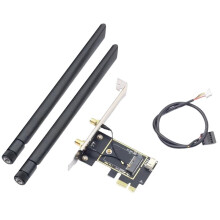M.2 NGFF to PCIE Wireless Network Card Adapter Board with 8DB Antenna for 765 8852 AX200 AX210 WiFi Card