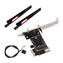 M.2 NGFF to PCIe Adapter Card Wireless Network Card Converter with 10DB Antenna for AX210/AX200 Wireless WiFi Card