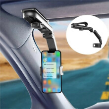 Sun Visor Phone Holder for Car Multifunctional Sun Visor Cell Phone Mount Adjustable Clip Hands-Free Stand