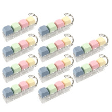 Akascord Keyboard Fidget Toy - Cute Creamy White Keychain Decompressor for Adults & Kids, Relieve Stress & Anxiety