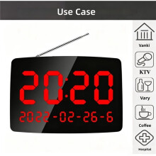 10 Pcs of Table Call Button 1 Display Monitor Receiver for Restaurant Wireless Waiter Calling System B EU Plug