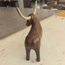 Vintage Longhorn Bull Sculpture Rustic Animal Figurine Western Style Decorative Statue for Shelf Mantel Home Decor