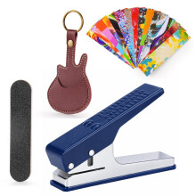 DIY Guitar Picks Punch Pack with Pick Punch Tool Guitar Hole Puncher, Custom Plectrum Maker for Guitar Players