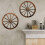Conjunto de 4 Rodas de Carroça de Madeira de 30 cm (12 Polegadas), Decoração Rústica Ocidental para Casa e Bar 1