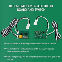 10-04301K-V16 10B04301K Printed Circuit Board for MaxxFan RV Roof Vents Replaces 10-04301K-V1.6,10A04301K,4201KW,4251KW