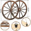 Conjunto de 4 Rodas de Carroça de Madeira de 30 cm (12 Polegadas), Decoração Rústica Ocidental para Casa e Bar 7