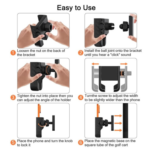 Accessori per Carrello da : Supporto Magnetico per Telefono per EZGO, Supporto Universale per  e per , Girevole A 360. 1