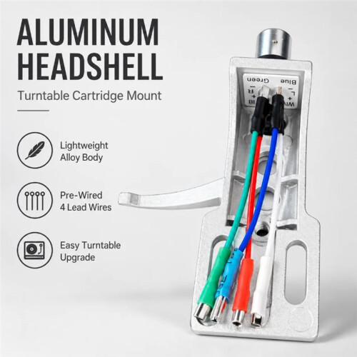 4Pcs Universal Aluminum Headshell 4Pin Cartridge Holder for    Turntable Accessories 1