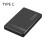 Hårddiskfodral 2.5  Till USB3.1 Typ C-Hölje Extern Hårddiskfodral för 2.5" SSD-Hårddisk Verktygsfri Bärbar Hårddisklåda 5