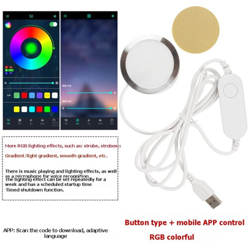 3D Printing Model RGB Multicolor LED Light LED Spotlight Multicolour Adjustable Led Light Kit DIY USB LED Light Show 2