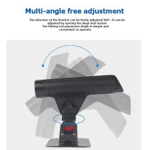 Suporte para Varas de Pesca em , com Rotação de 360 Graus e Ajuste Ajustável, Ideal para Caiaques.