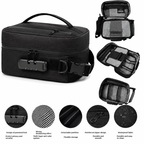 Proof Carrier Bag with Combination Lock, Odor-Proof Storage Bag , Odor-Proof Container with Combination Lock 2