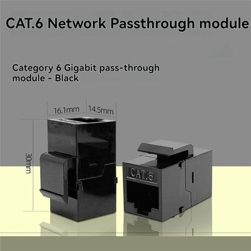 24Pcs Cat6 RJ45 Adapter Insert Inline Coupler CAT6 Network Straight-Through Connector for RJ45 CAT6 Coupler 2