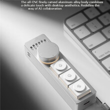 AU05 Vibe Key AI Voice Microphone Wireless Keypad Controller Knob Wheel Physical Shortcut Key for PC