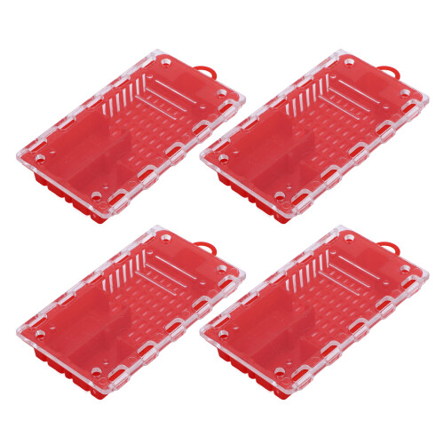 10x Bienenkönigin Käfig Kunststoff Rot
