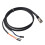 Metall Neustart-Taste PC blau LED mit Kabel 7