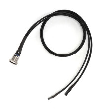 PC Reset-Taste Metall vernickelt blau LED Kabel