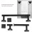 Edelstahl Handtuchhalter-Set Schwarz 5 Stück 19