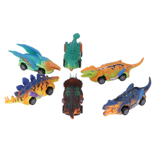 6-teiliges Dinosaurier Rückziehautos Set