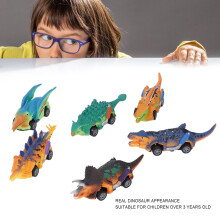 Dinosaurier Spielzeugautos 6 Stück Rückzieh