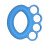Handtrainer Silikon Ring Blau Fingerkraft Training 5