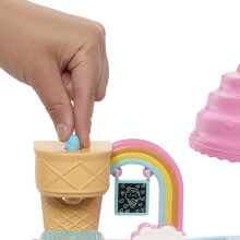 Eisgeschäft mit Puppe - BARBIE Chelsea - JMJ42 - Knetmasse und 10 Zubehörteile - Mehrfarbig