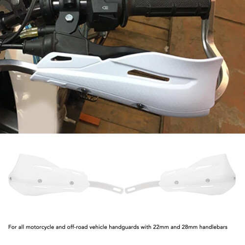 Lenkerprotektor Motorrad 22mm 28mm Handschutz Weiß 2