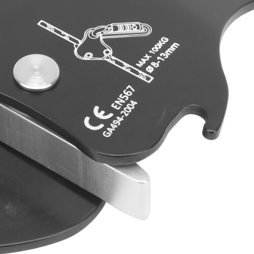 CAMNAL Seilgreifer Klettern Schwarz 8-13mm Tragbar