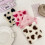 (Light Pink)Square Plush Heart Coasters For Cafe Table Protection With Antiscald Features 2
